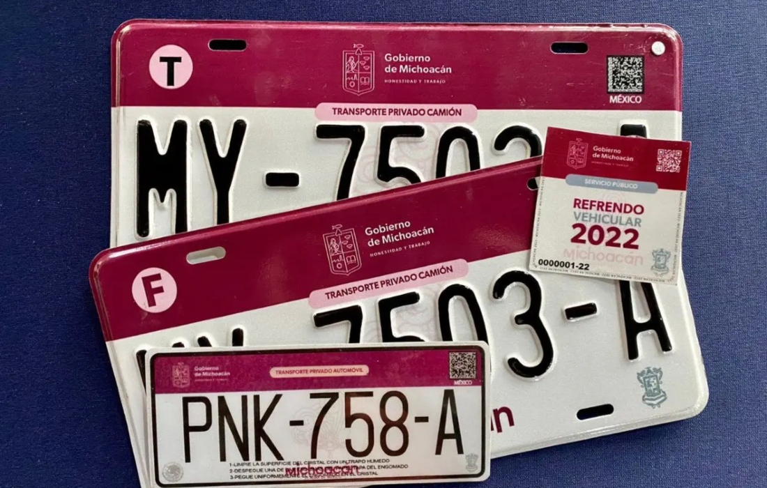 Lee más sobre el artículo Ponen colores de Morena a nuevas placas de autos en Michoacán