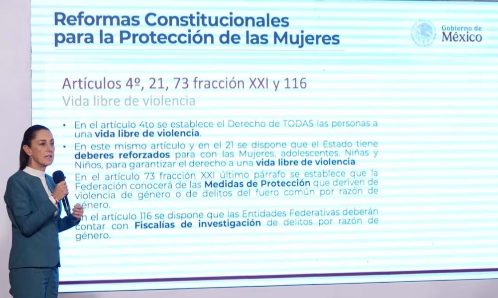 Lee más sobre el artículo Sheinbaum presenta reformas constitucionales para proteger a las mujeres